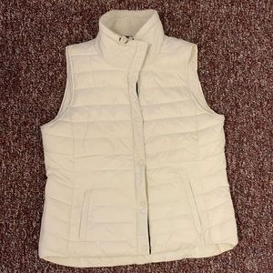 Calvin Klein Women’s Zip & Button Vest, White, XL, New